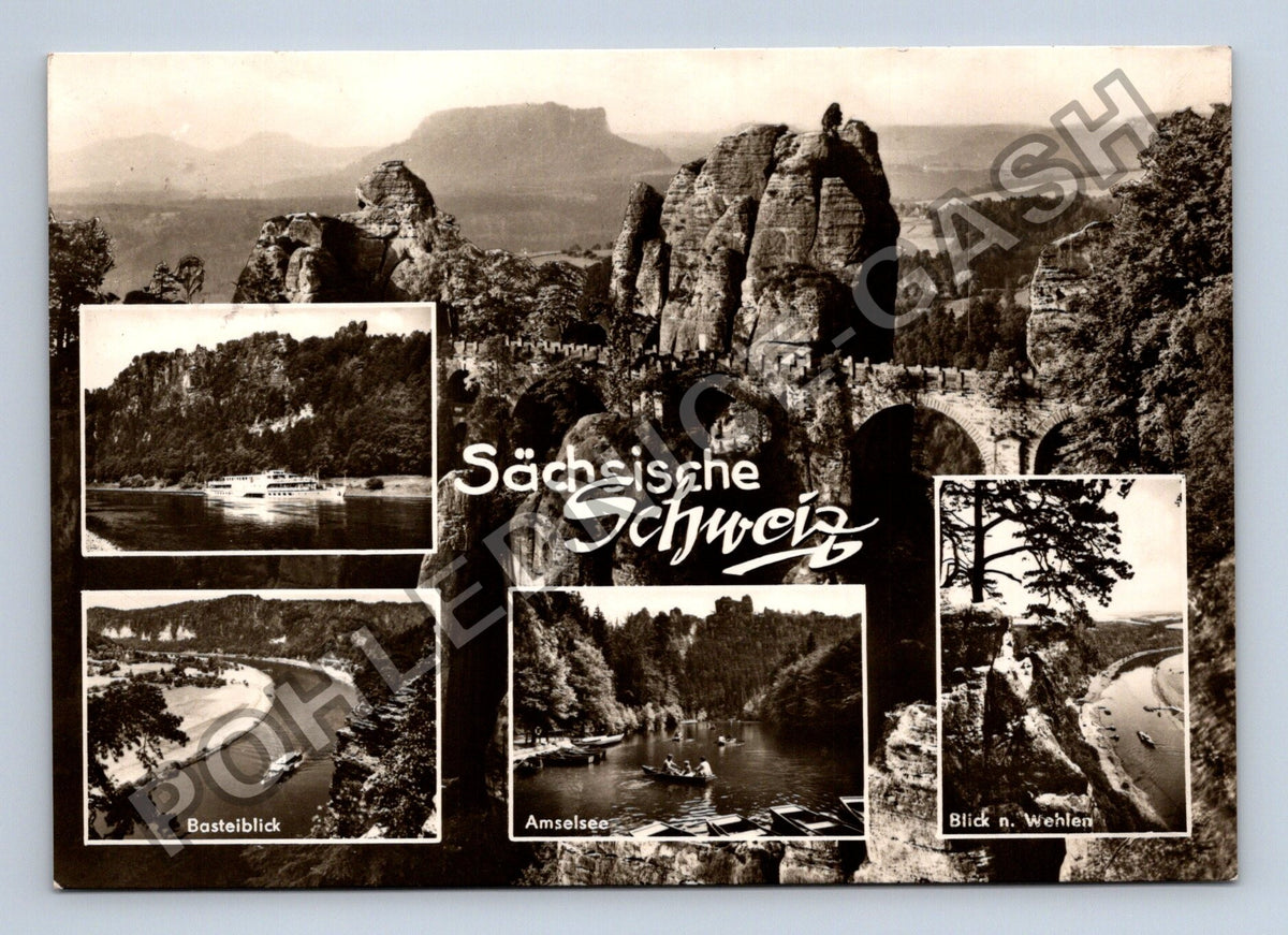 Pohlednice Německo Saské Švýcarsko Basteiblick Amselsee (M41322)