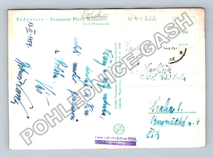 Pohlednice Polsko Bydgoszcz Fragment Placu Wolności 1954 (M41323)