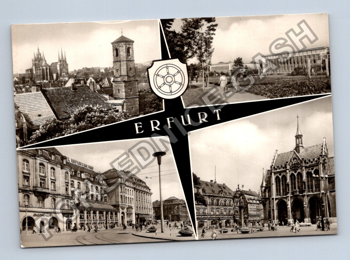 Pohlednice Německo Erfurt Dom Severi IGA-Gelände Rathaus (M41325)