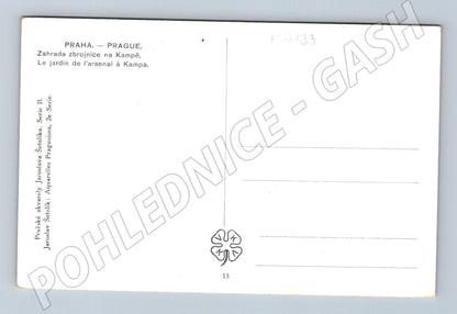 Pohlednice Praha Zahrada zbrojnice na Kampě Šetelík (M4133)