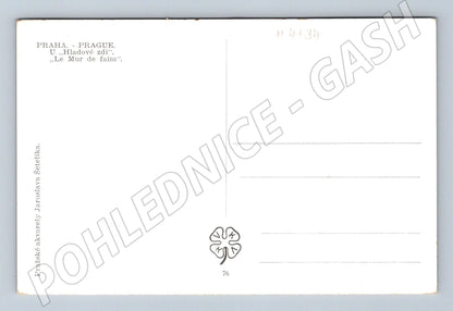 Pohlednice Praha Hladová zeď výhled na Hrad Šetelík (M4134)
