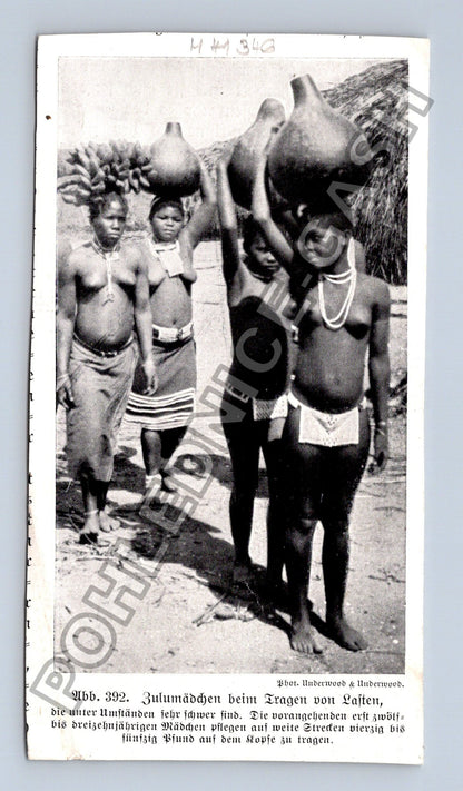 Pohlednice Afrika Zululádí dívky nesoucí tykve (M41346)