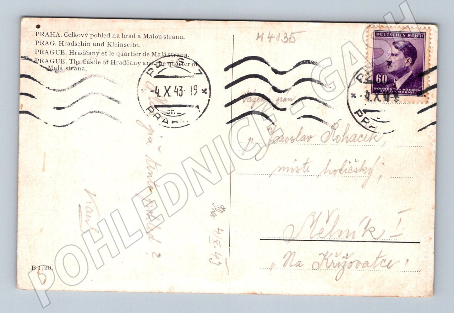 Pohlednice Praha Hrad a Malá Strana celkový pohled (M4135)