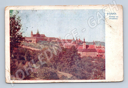 Pohlednice Praha Hradčany 1901 historický motiv (M4136)