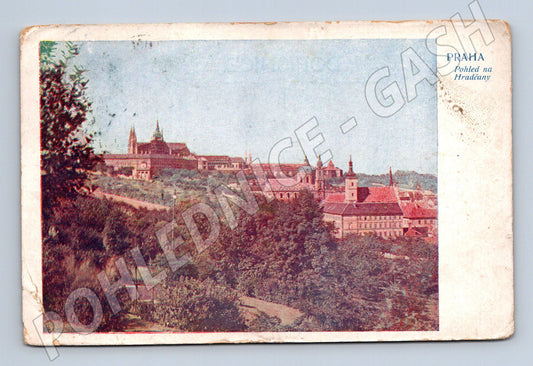 Pohlednice Praha Hradčany 1901 historický motiv (M4136)