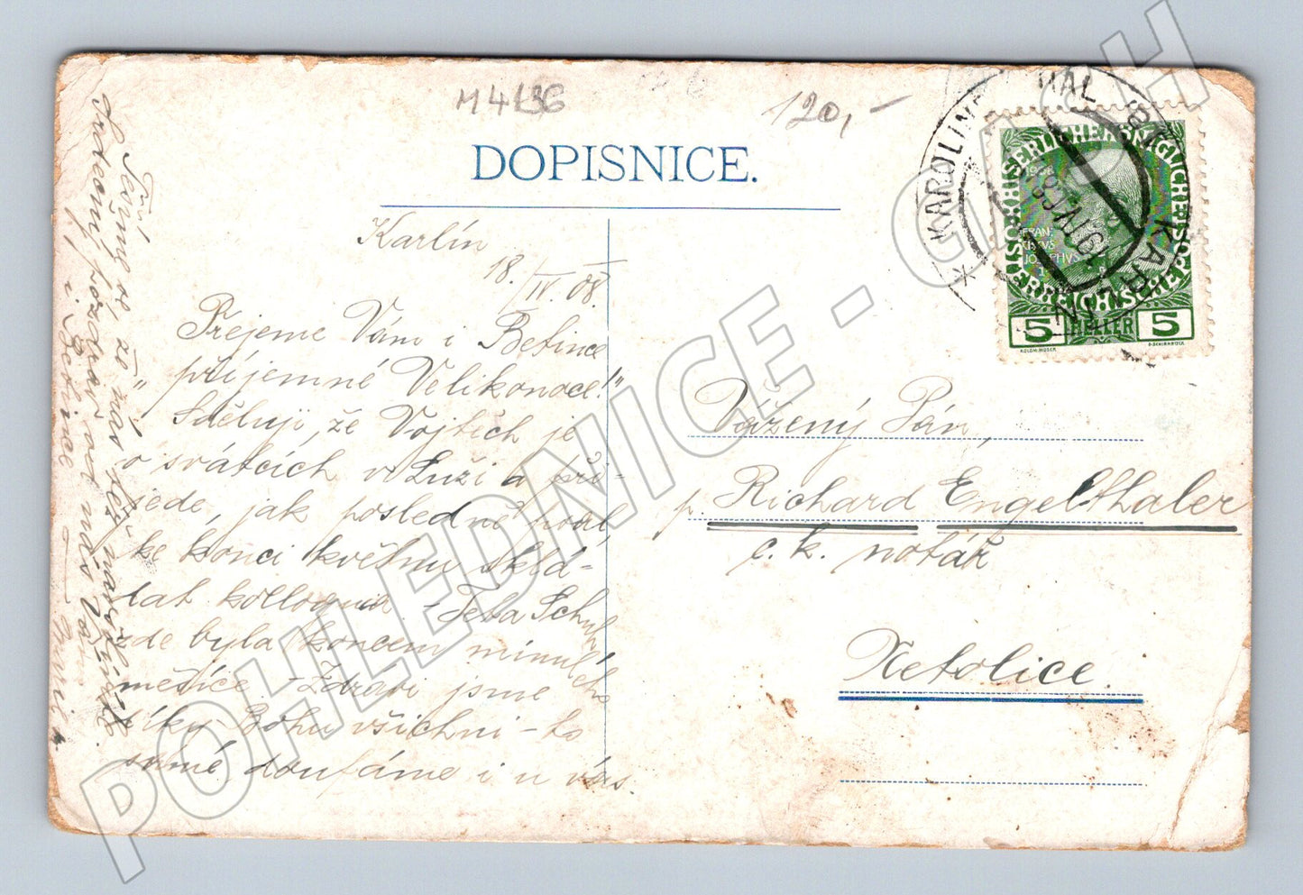 Pohlednice Praha Hradčany 1901 historický motiv (M4136)