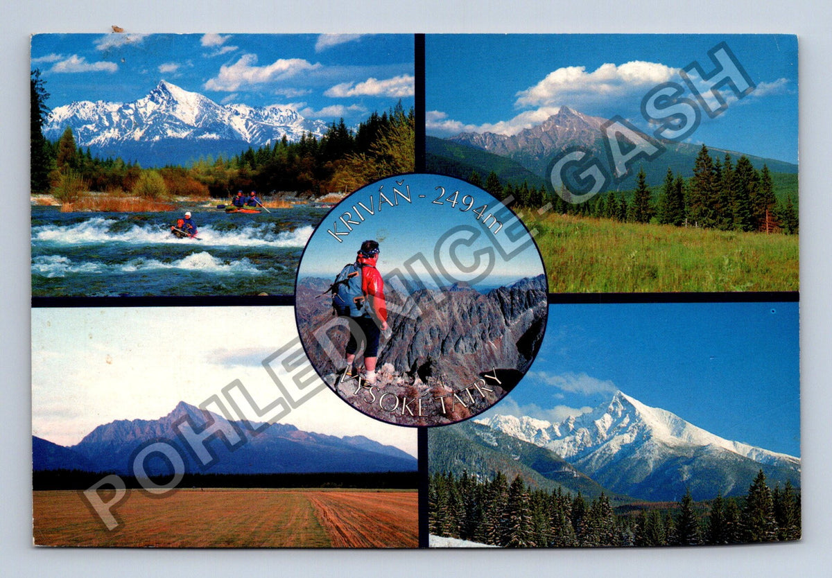 Pohlednice Slovensko Vysoké Tatry Kriváň koláž motivů (M41374)