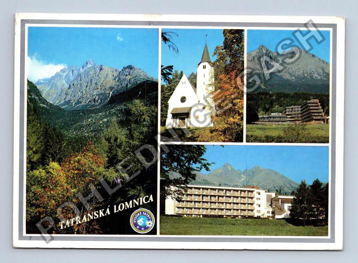 Pohlednice Slovensko Tatranská Lomnica Lomnický štít kostel (M41377)