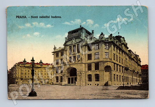 Pohlednice Praha Nová radnice historický motiv (M4139)
