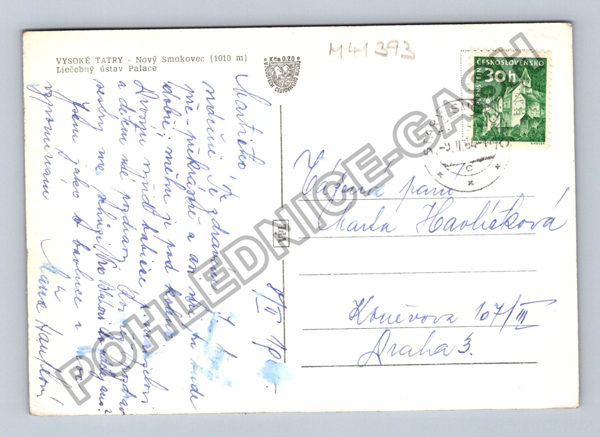 Pohlednice Vysoké Tatry Nový Smokovec Léčebný ústav Palace (M41393)