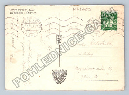 Pohlednice NÍZKÉ TATRY Jasná Tři domky v Orupnom 1960 (M41400)