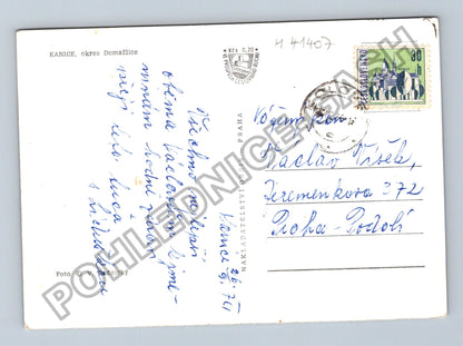 Pohlednice Kanice okres Domažlice rybník s domy (M41407)