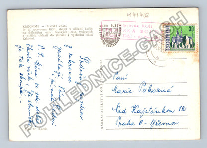 Pohlednice Krkonoše Pražská chata Luční bouda 1941 (M41416)