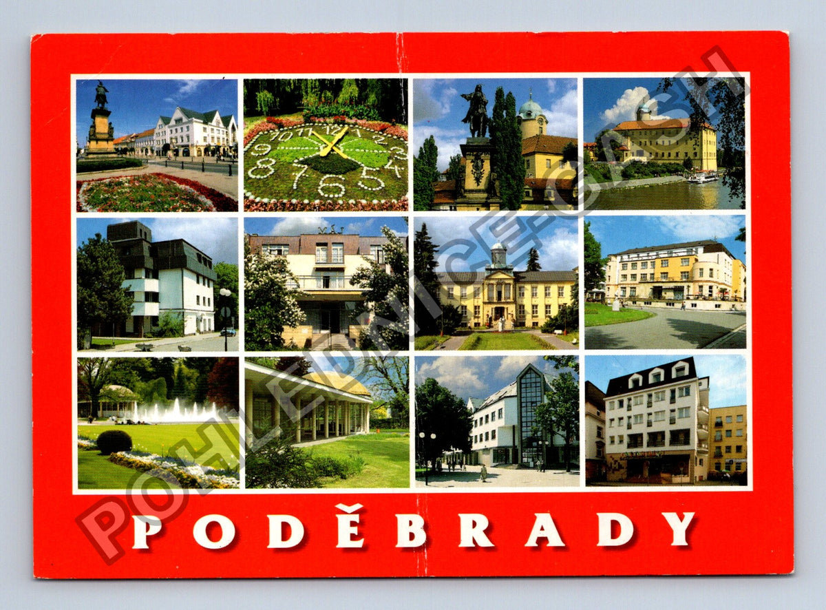Pohlednice Poděbrady koláž motivů (M41422)