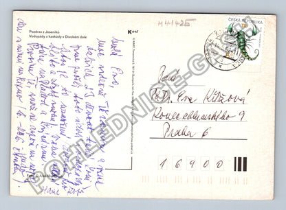 Pohlednice Jeseníky vodopády a kaskády (M41425)
