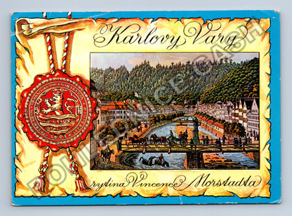 Pohlednice Karlovy Vary Stará a Nová Louka rytecká koláž (M41430)