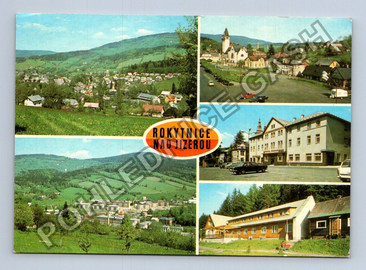 Pohlednice Rokytnice nad Jizerou koláž motivů (M41449)
