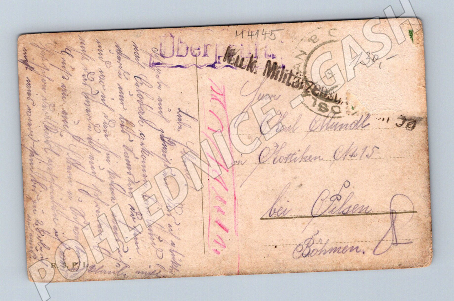 Pohlednice Praha Hradčany severní strana kolorovaná (M4145)