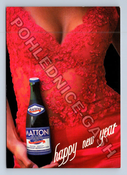 Pohlednice Dívka z TV spotu Mattoni 96 happy new year (M41465)