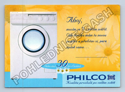 Pohlednice Philco pračka 30 let v Čechách reklama (M41468)