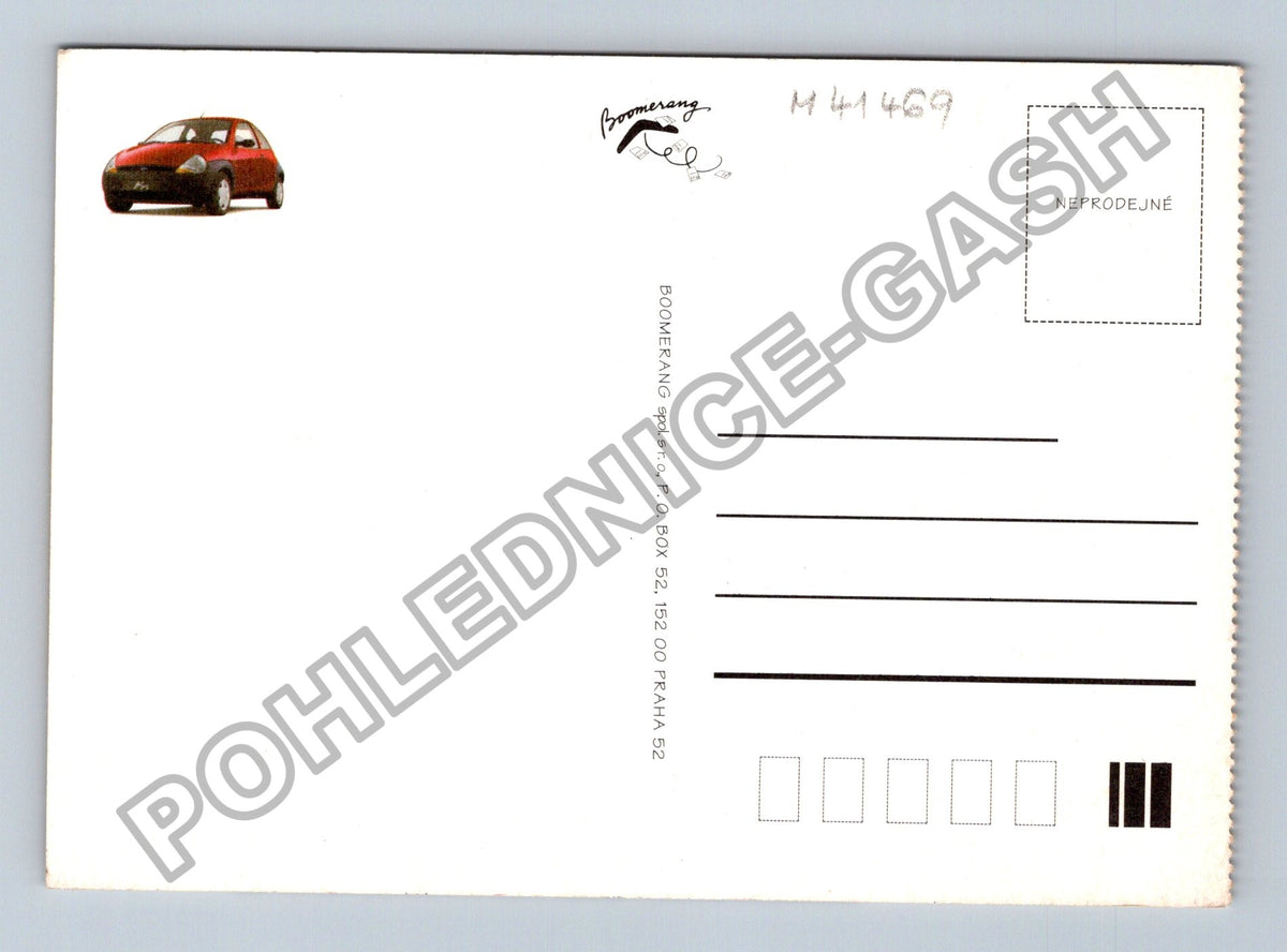 Pohlednice Modelka v koženém oblečení a brýlích nápis Ka (M41469)