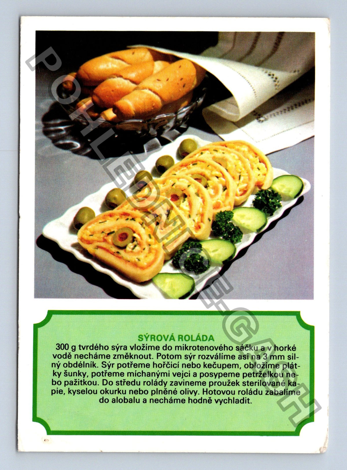Pohlednice Sýrová roláda recept jídlo (M41472)