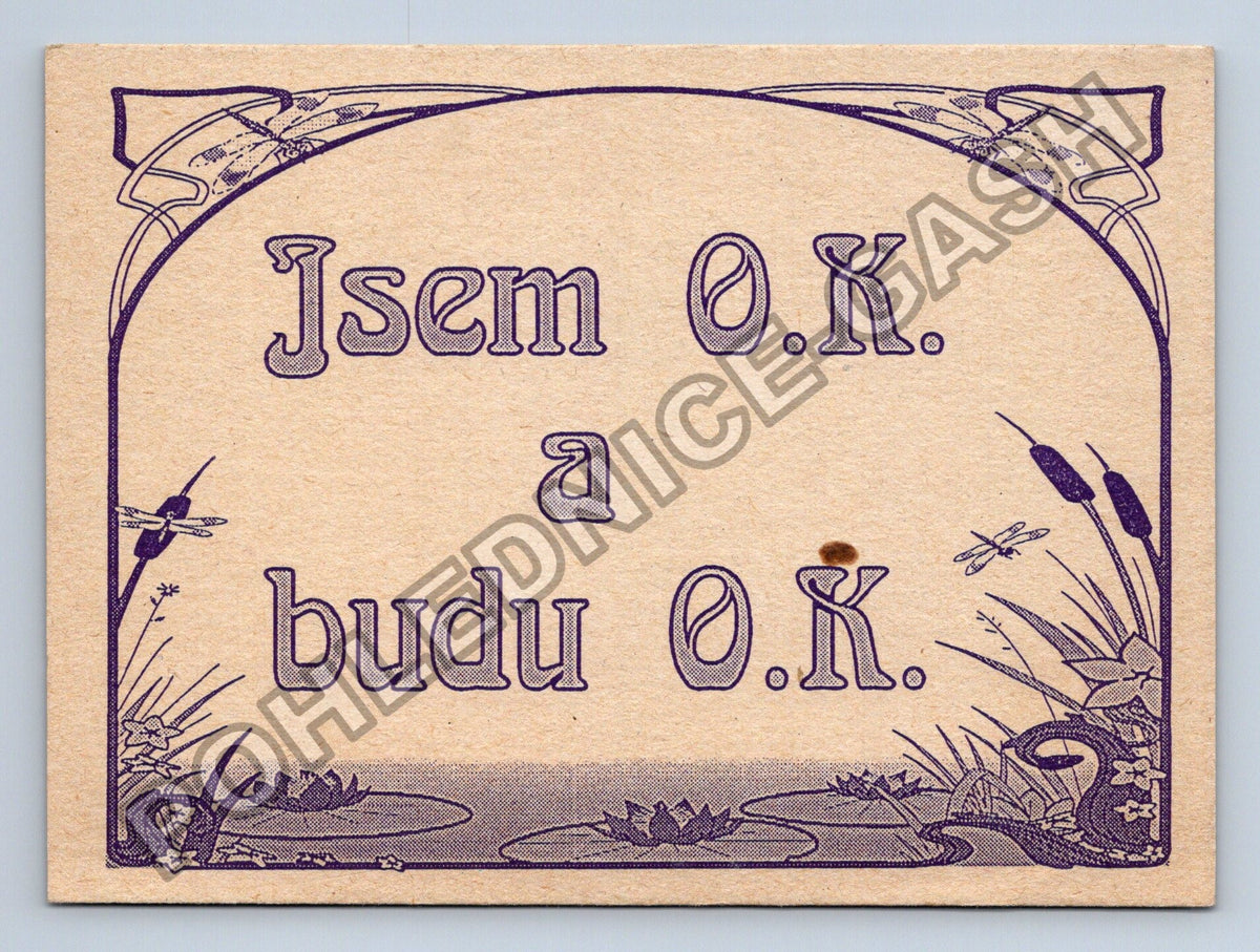 Pohlednice Jsem O.K. a budu O.K. recyklovaný papír (M41473)