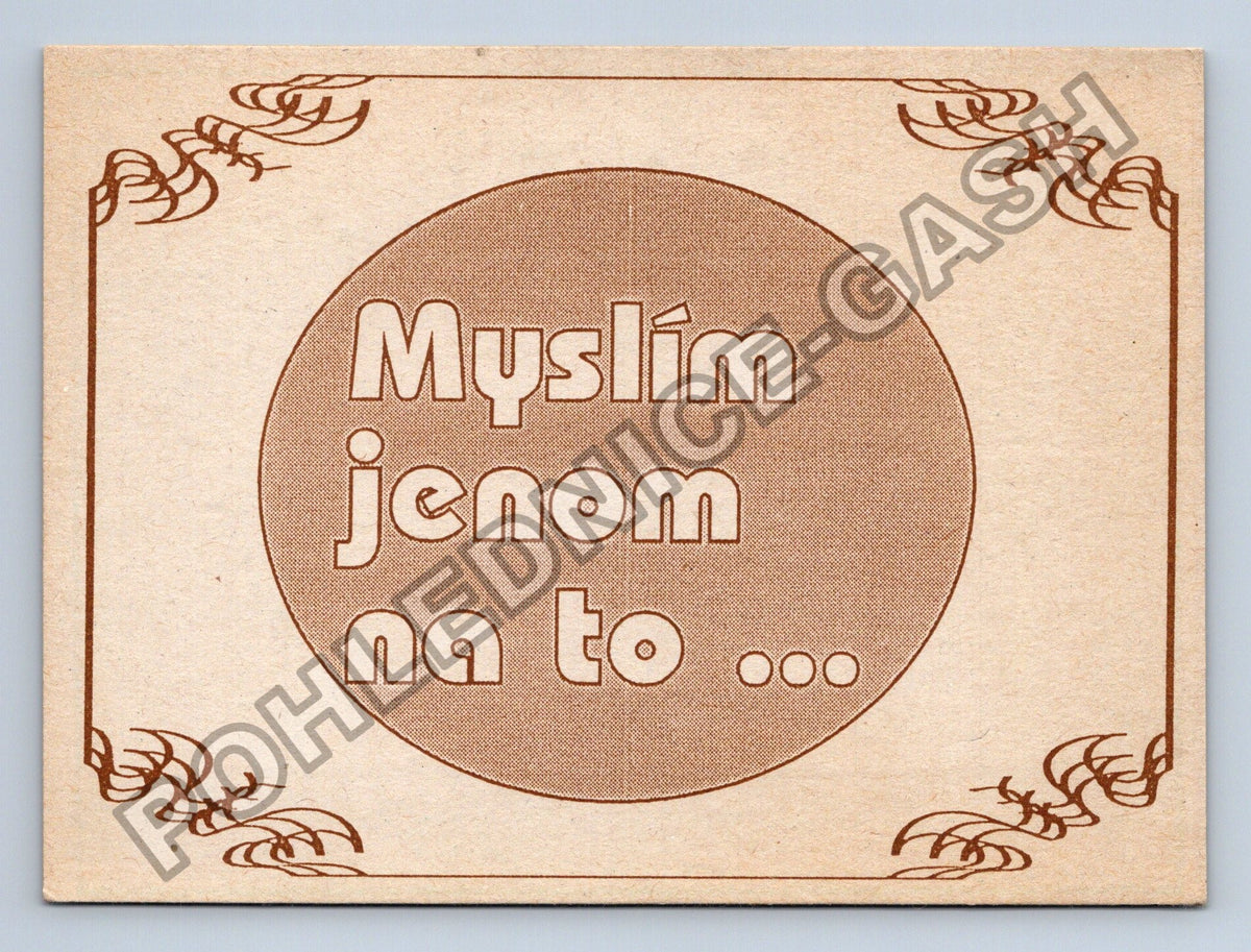 Pohlednice Myslím jenom na to recyklovaný papír (M41474)