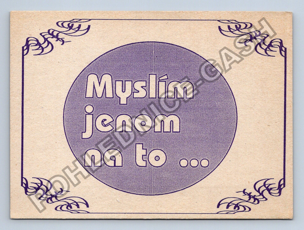Pohlednice Myslím jenom na to recyklovaný papír (M41475)