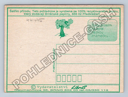 Pohlednice Myslím jenom na to recyklovaný papír (M41475)