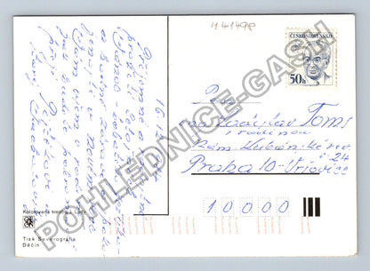 Pohlednice Tři králové zasněžená vesnice Josef Lada 1984 (M41498)