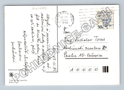 Pohlednice Josef Lada zimní motiv chalupa sněhulák (M41499)