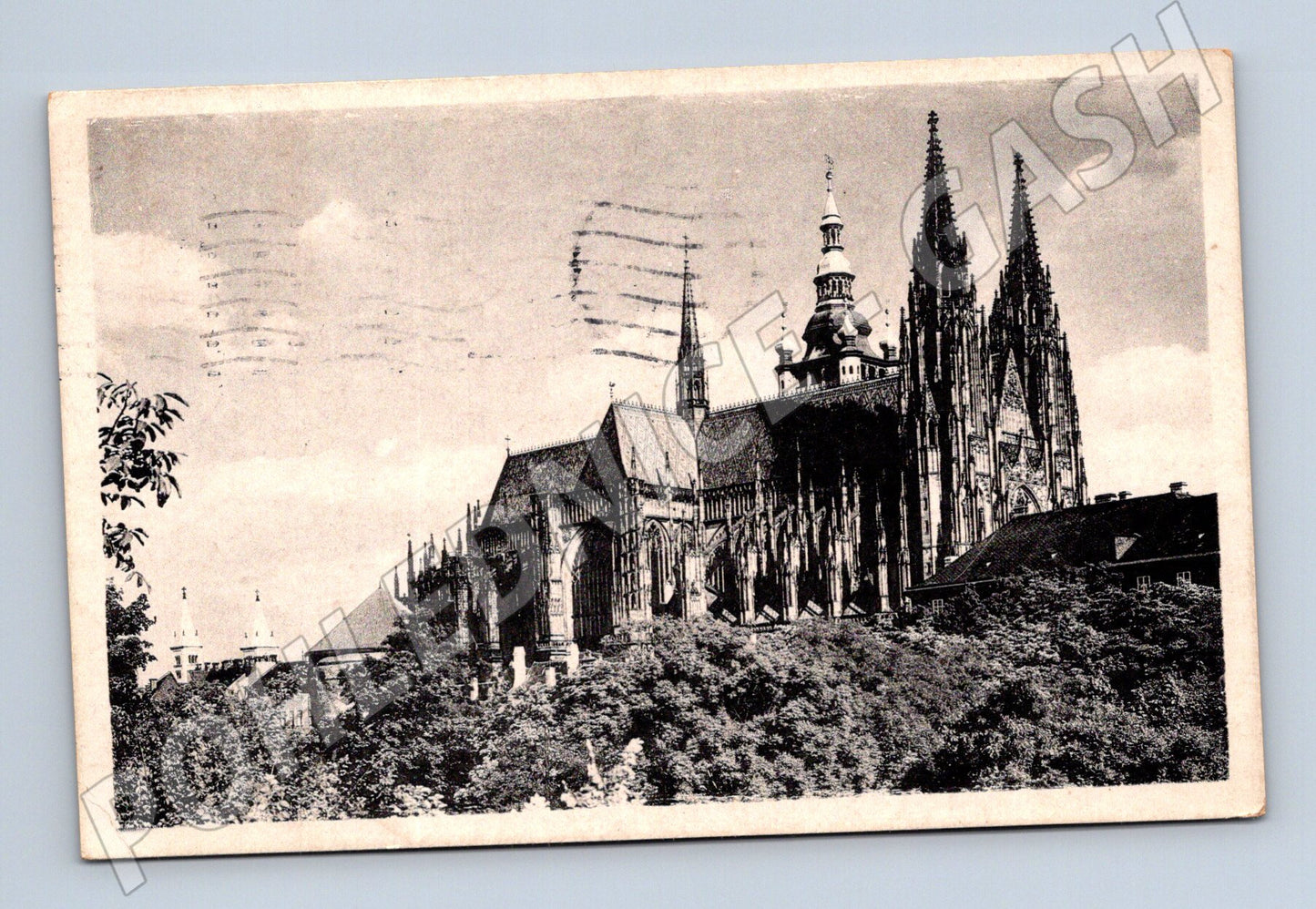 Pohlednice Pražský hrad a sv Víta 1949 motiv (M4150)