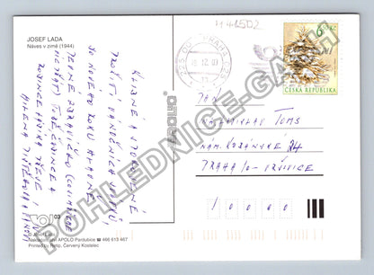 Pohlednice Josef Lada Náves v Zimě 1944 (M41502)