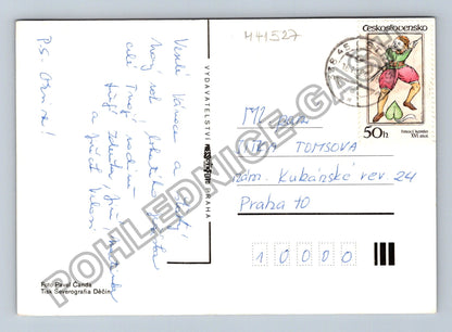 Pohlednice Radostné vánoce jablka ořechy svíčka (M41527)