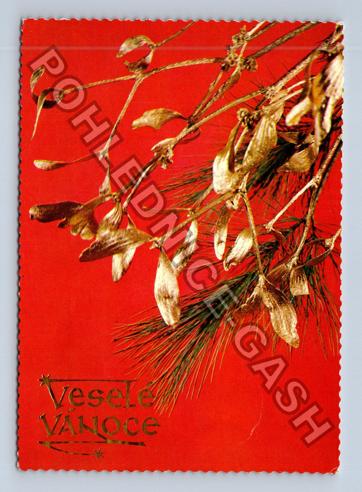 Pohlednice Veselé Vánoce jmelí 1978 (M41528)