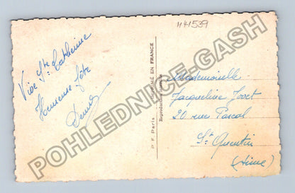 Pohlednice Francie podkova růže čtyřlístek (M41539)