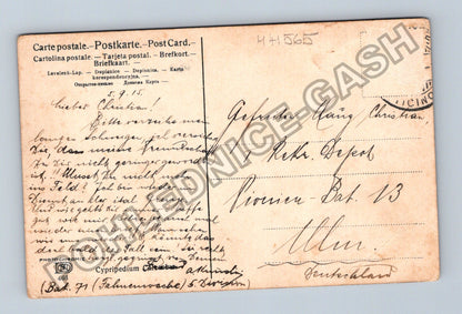 Pohlednice Německo Cypripedium calceolus střevíčník 1915 (M41565)