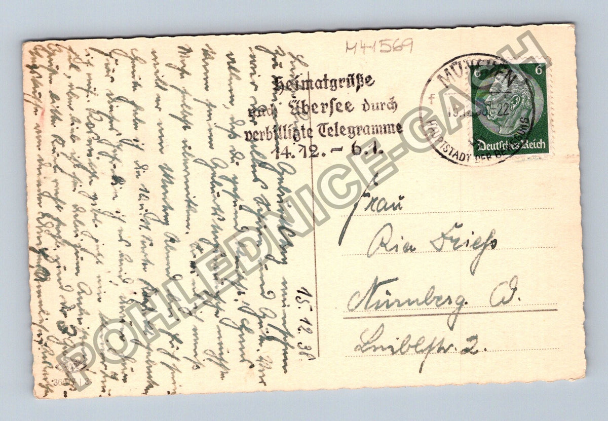 Pohlednice Německo Kytice růží Zum Geburtstag 1936 (M41569)