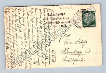 Pohlednice Německo Kytice růží Zum Geburtstag 1936 (M41569)