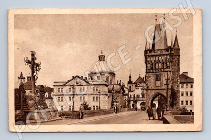 Pohlednice Praha Mostecká věž a Křížovníci (M4157)