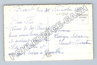 Pohlednice Francie Bonne Fete kytice růží a karafiátů 1950 (M41573)