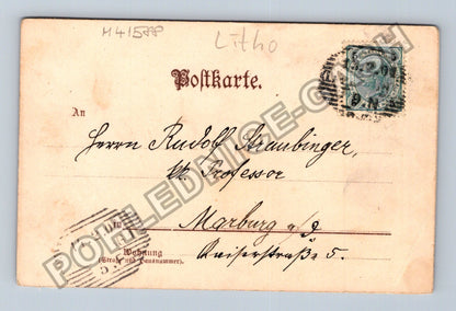 Pohlednice Německo děti s obručí a bičem 1910 (M41588)