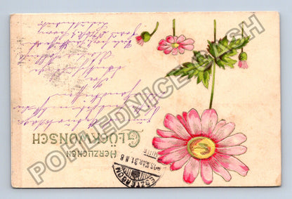 Pohlednice Maďarsko Graz květiny blahopřání 1903 (M41589)