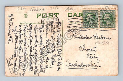Pohlednice USA narození dítěte Good News 1919 (M41599)