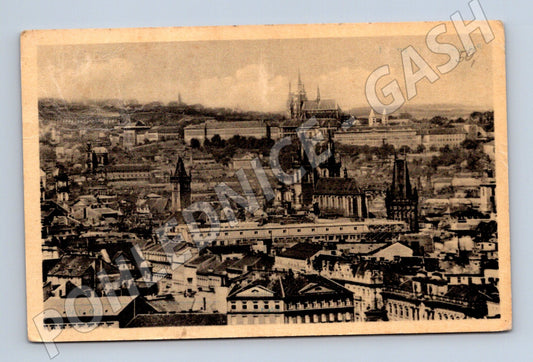 Pohlednice Praha celkový pohled historický motiv (M4160)