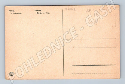 Pohlednice Praha Chrám sv Víta sepia motiv (M4162)