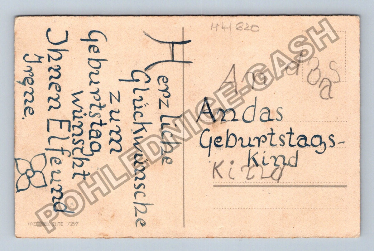 Pohlednice Květiny růžová červená žlutá (M41620)