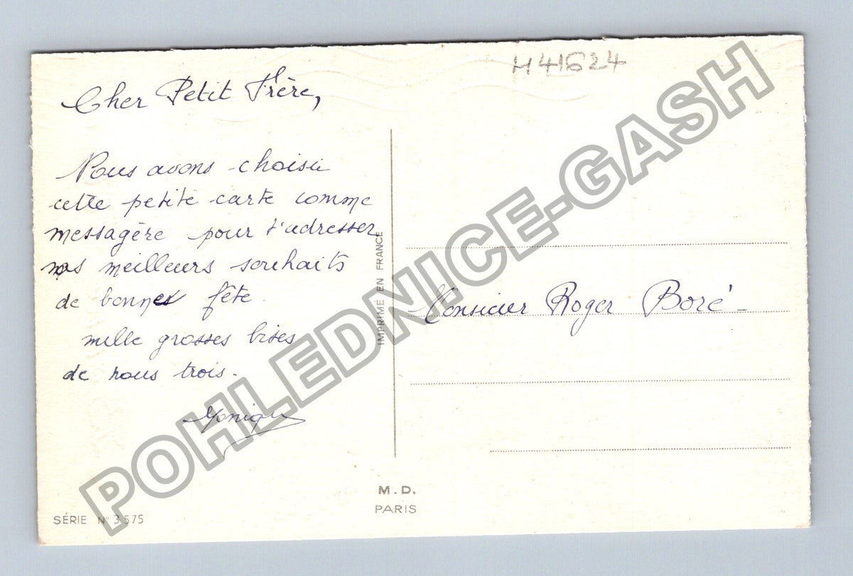 Pohlednice Francie zahrada studna květiny (M41624)