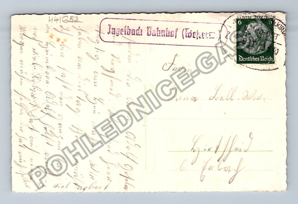 Pohlednice Německo Jagstfeld Bahnhof Glückwünsche Geburtstag (M41652)